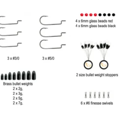 Savage Gear Rib Worm Kit One Size Mix Colors 60pcs -Goedkope Spin Hengel Winkel 74015 4