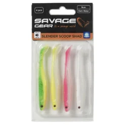 Savage Gear Slender Scoop Shad (4-pak) -Goedkope Spin Hengel Winkel 76749r 4