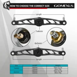 Gomexus Aluminum Double Handle With Cork Knob -Goedkope Spin Hengel Winkel BS100HCA27TNr 5