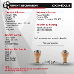 Gomexus Aluminum Double Handle With Cork Knob -Goedkope Spin Hengel Winkel BS100HCA27TNr 6