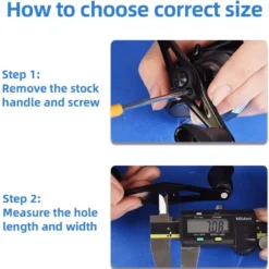 Gomexus 120mm Aluminium Handle With 27mm Cork Knob -Goedkope Spin Hengel Winkel BS120HCA27TBKr 7