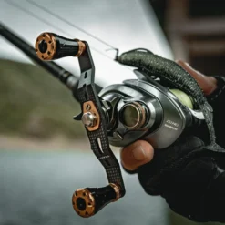 Gomexus 95mm Carbon Swept Handle With 20mm Aluminium Knob -Goedkope Spin Hengel Winkel DCS95A20BKGDr 3