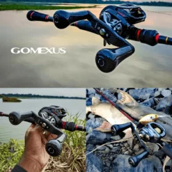 Gomexus 98mm Carbon Swept Handle With 30mm Carbon Knob -Goedkope Spin Hengel Winkel DCS98FA30BKBKr 3