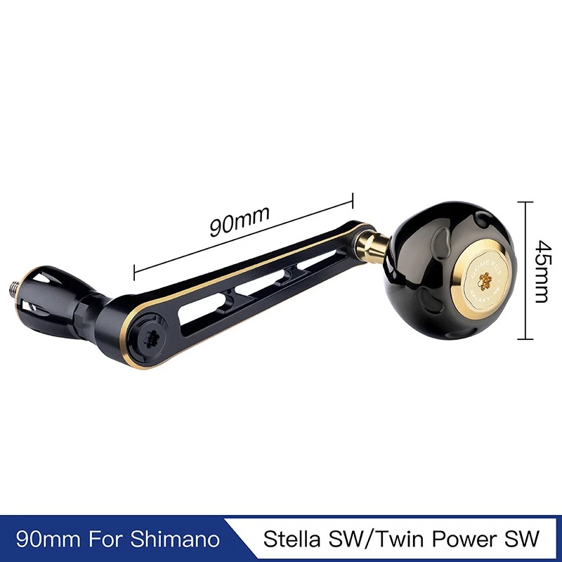Gomexus 90mm Aluminium Power Handle With 45mm Titanium Knob - Black & Gold 2 Gomexus 90mm Aluminium Power Handle With 45mm Titanium Knob - Black & Gold - Afbeelding 2