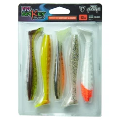 Fox Rage Spikey Shad 9cm (5pcs) - Mixed UV Pack